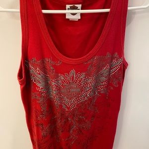 Harley Davidson Red Tank Top
